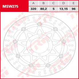 TRW Bremsscheibe schwimmend MSW275