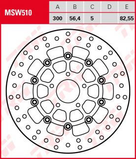 TRW brake disc floating MSW510