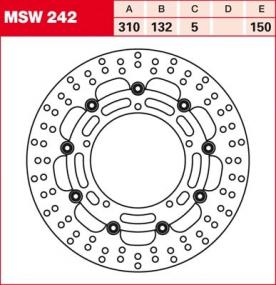 TRW brake disc floating MSW242 MSW242