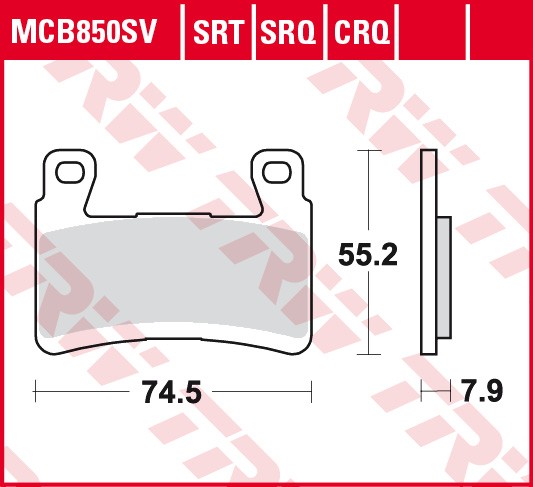 TRW disc brake pads MCB850SV