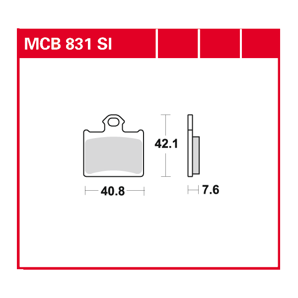 TRW plaquette de frein à disque MCB831SI
