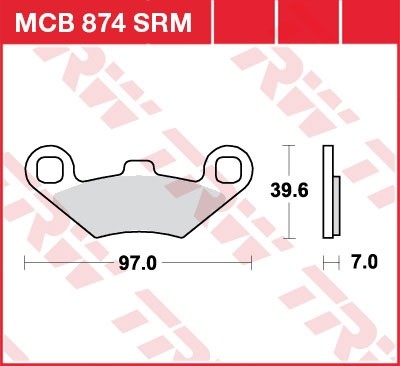 TRW disc brake pads MCB874SRM