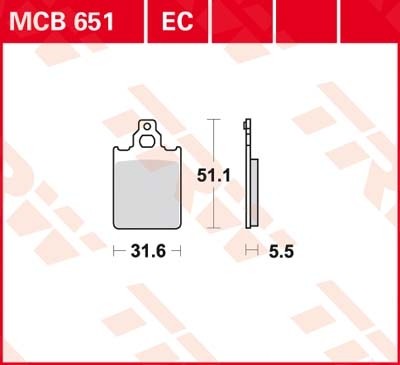 TRW Scheibenbremsbelag MCB651EC