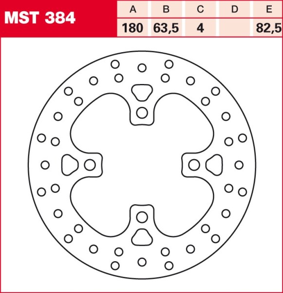 TRW brake disc fixed MST384