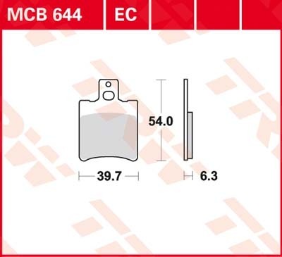 TRW disc brake pads MCB644EC
