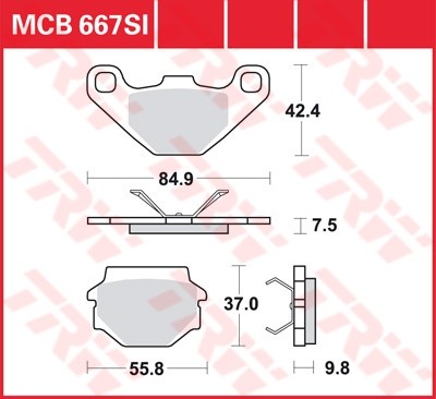 TRW disc brake pads MCB667SI
