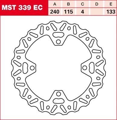TRW brake disc fixed MST339EC