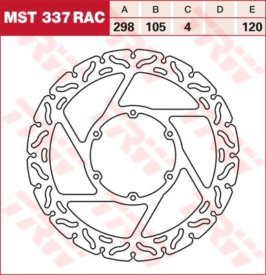 TRW RACING disques de frein fixe MST337RAC