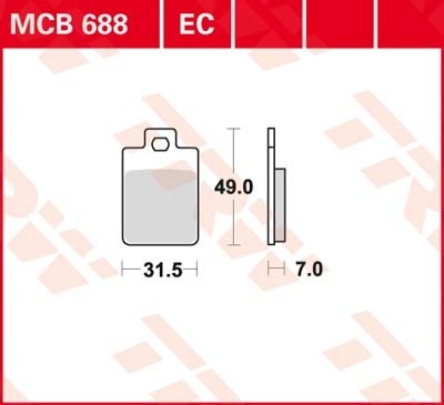 TRW plaquette de frein à disque MCB688EC