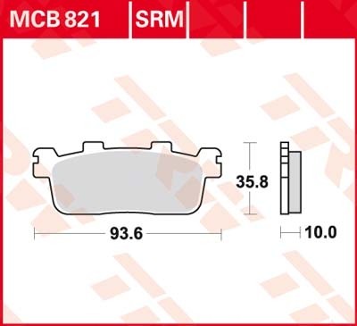 TRW plaquette de frein à disque MCB821SRM