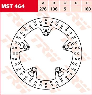 TRW Bremsscheibe starr MST464