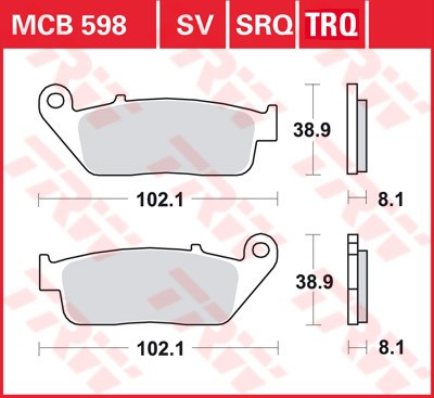 TRW brake pads MCB598TRQ