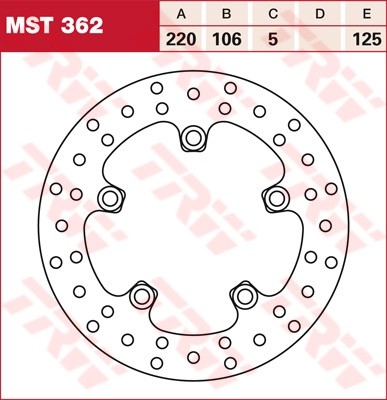TRW disques de frein fixe MST362