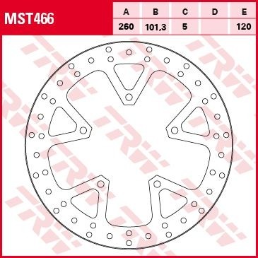 TRW brake disc fixed MST466