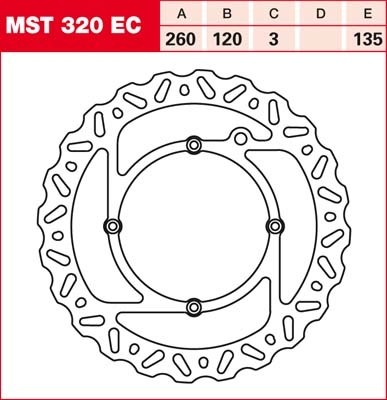 TRW disques de frein fixe MST320EC