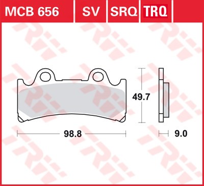 TRW disc brake pads MCB656SV