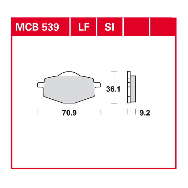 TRW plaquette de frein à disque MCB539