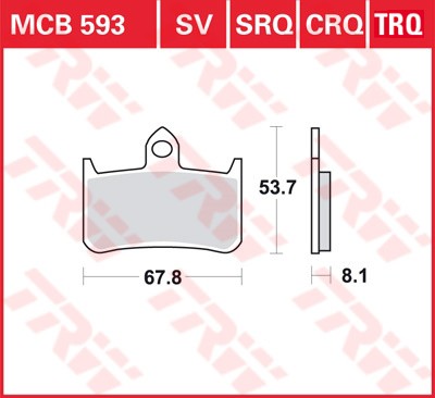 TRW plaquette de frein à disque MCB593SRQ