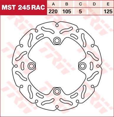 TRW Bremsscheibe starr MST245