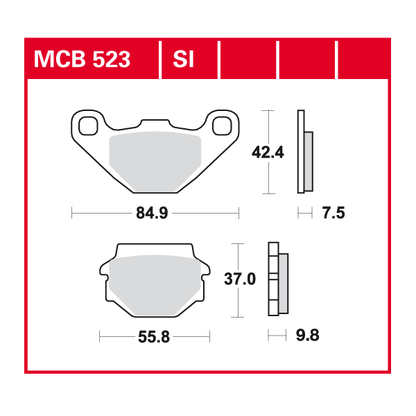 TRW disc brake pads MCB523SI