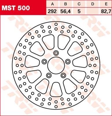 TRW Bremsscheibe starr MST500
