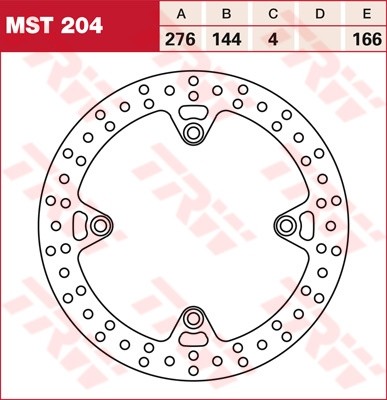 TRW brake disc fixed MST204