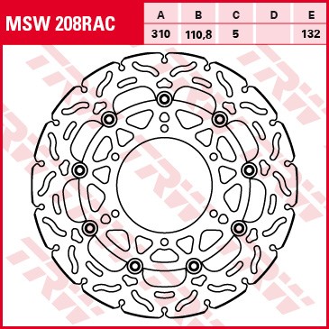 TRW brake disc floating MSW208RAC