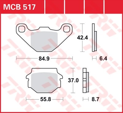 TRW plaquette de frein à disque MCB517