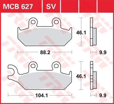 TRW disc brake pads MCB627SV