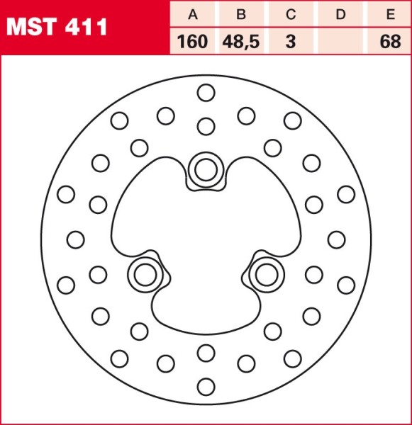 TRW disques de frein fixe MST411