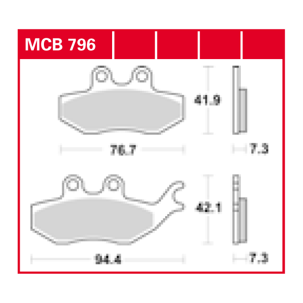 TRW disc brake pads MCB796