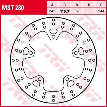 TRW disques de frein fixe MST280