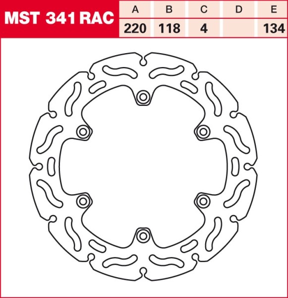 TRW Bremsscheibe starr MST341RAC