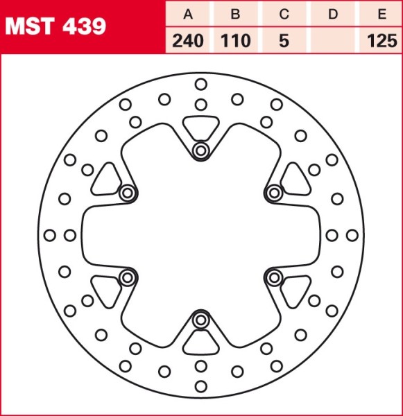 TRW disques de frein fixe MST439