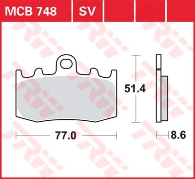 TRW plaquette de frein à disque MCB748SV