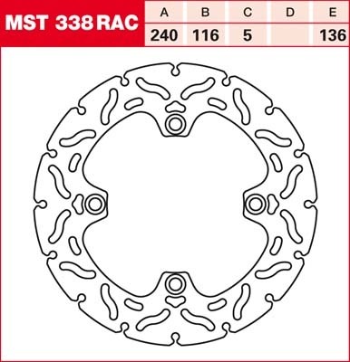 TRW brake disc fixed MST338RAC