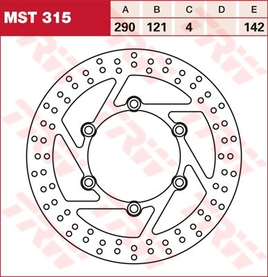 TRW brake disc fixed MST315