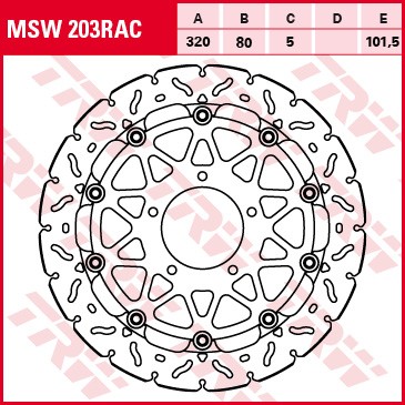 TRW brake disc floating MSW203RAC