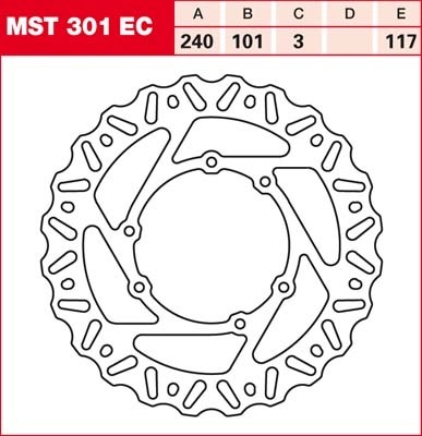 TRW Bremsscheibe starr MST301EC