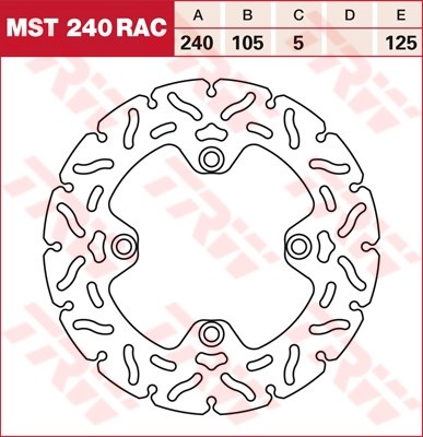 TRW brake disc fixed MST240