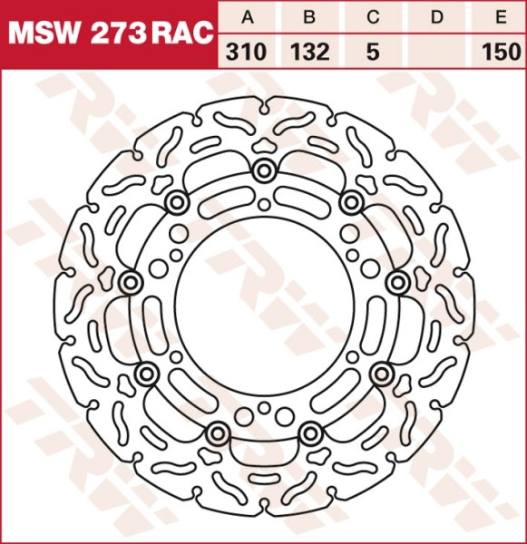 TRW RACING brake disc floating MSW273RAC
