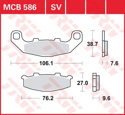 TRW disc brake pads MCB586