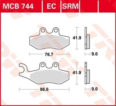 TRW disc brake pads MCB744SRM