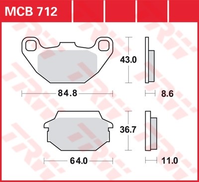 TRW plaquette de frein à disque MCB712