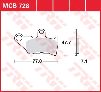 TRW plaquette de frein à disque MCB728