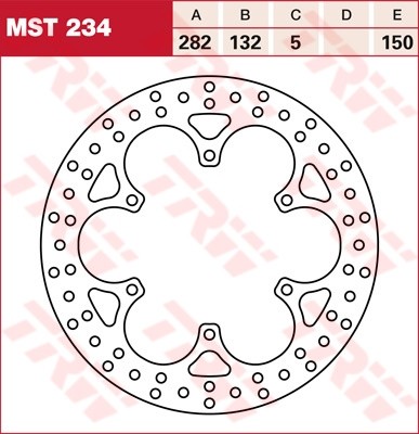 TRW disques de frein fixe MST234