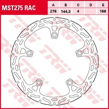 TRW RACING brake disc fixed MST275RAC