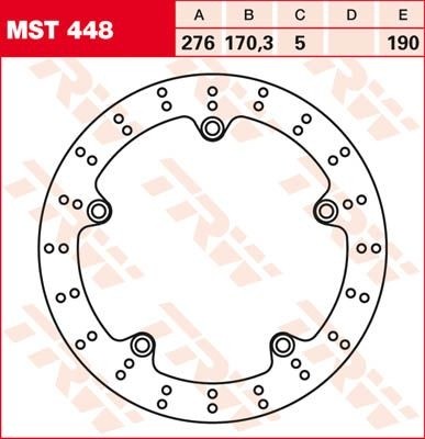 TRW Bremsscheibe starr MST448