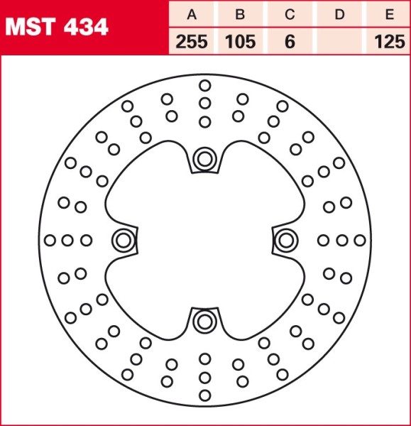 TRW Bremsscheibe starr MST434