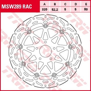 TRW brake disc floating MSW289RAC